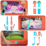 Pecham 23 in 1 Switch Sports Accessories Bundle, Family Accessories Kit Fit for Nintendo Switch/OLED Sports Games with Tennis Rackets, Golf Clubs, Table Tennis Rackets
