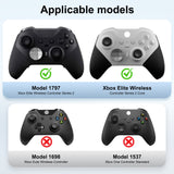 Pecham 17-in-1 Metal Replacement Parts Fit for Xbox One Elite Series 2 Controller, Thumbsticks Back Paddles Accessories for Xbox Elite Series 2/Series 2 Core Controller - Silver