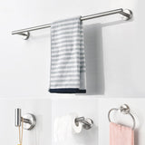 INSMART 7 PCS Bathroom Hardware Set,Silver Stainless Steel Bathroom Tower Rack Set Wall Mounted,Includ Towel Bar, Towel Ring Towel Hook and Toilet Paper Holder
