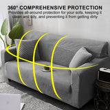 INSMART Waterproof Sofa Cover for Home Use,Non-Slip Couch Cover with Elastic for Kids Dogs Cats Pets,Dark Gray,3-Seater,72In - 92In