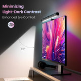 INSMART Monitor Light Bar,Eye-Care Dual Light Computer Light Bar,3 Color Temperature Adjustable Brightness Screen Light Bar,15 RGB Backlight for Home Office Gaming