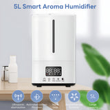 INSMART Cool & Warm Mist Humidifier for Bedroom,Top Fill 5L Smart Supersized Humidifier with Remote,Support App Connectivity,1-12h Timed,3-Speed Adjustment for Home Office Nursery