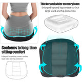 INSMART Car Booster Seat Cushion for Car,Office,Home Chair - Thickened Height Increasing Anti-Slip Mat/Seat Pad, Breathable Mesh Memory Foam Design,Black-Gray - Perfect for Adults and Teens