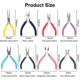 Pecham 8Pcs Jewelry Making Pliers, Mini Jewelry Making Tools Kit with Pouch for for Supplies, Wrapping, DIY Crafts, Beading