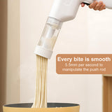 INSMART 6-in-1 Cordless Pasta Maker Machine – 20-Second Noodles,6 Molds,Rechargeable,Easy Clean,Kid-Safe,Homemade Ramen,Spaghetti,Sausage,Compact &Wireless for Kitchen,Camping