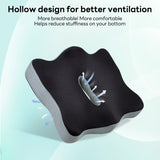 INSMART Booster Seat Cushion,Pressure Relief Seat Cushion for Long Sitting Hours on Office Home Chair, Car, Wheelchair,for Tailbone & Back Pain Relief,Black Gray