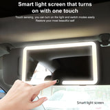 Pecham Car Visor Makeup Mirror, Rechargeable Makeup Mirror with 3 Light Modes, Touch Screen Dimmable for Truck SUV