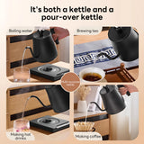 INSMART Gooseneck Electric Kettle, 1L with Temperature Control, 7 Temperature Settings, 1000W, Auto Shut-Off and Boil-Dry Protection