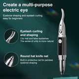 INSMART 2-in-1 Electric Eyebrow Trimmer & Eyelash Curler with Auto Soft Light, 20s Fast Heating, Type-C Fast Charging for Women, Black