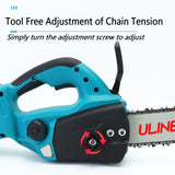 Pecham 12Inch Cordless Chainsaw, 21V 4000mAh Handheld Electric Chainsaw, Cordless Brushless Chainsaw with Auto Lubrication for Tree Pruning, Wood Cutting