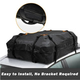 Pecham Car Rooftop Cargo Carrier Bag, 15 Cubic Feet 100% Waterproof Heavy Duty 420D Car Roof Bag for All