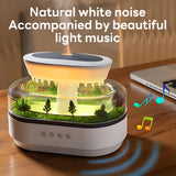 INSMART Forest Raindrop Humidifier with 7-Color Mood Light & Natural White Noise - 250ml Ultrasonic Aroma Diffuser,Forest Landscape Design, Non-Slip Base for Home,Bedroom,Nursery (White)