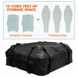Pecham Car Rooftop Cargo Carrier Bag, 16 Cubic Feet 100% Waterproof Heavy Duty 600D Car Roof Bag for All