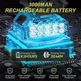 Pecham Cordless Leaf Blower 21V, 320CFM 150MPH High Speed Foldable Air Leaf Cleaner, Electric Leaf Blower with 3000mAh Battery for Lawn Care, Garden, Patio, Home, Yards