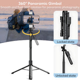 INSMART Selfie Stick, 85" Phone Tripod with Wireless Remote & Fill Light, Extendable Portable Phone Stand, Smartphone & GoPro Mount