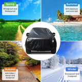 Pecham Truck Cover Waterproof All Weather, Universial Car Covers Windproof Sun UV Snow Rain Dust Resistant Fit for Large Pickups - Length Up to 240"