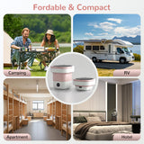 INSMART 12L Mini Portable Washing Machine,Foldable Washer with Spin-Dry Basket for Apartment,RV,Travel,Baby Clothes – Deep Clean,Quiet,Lightweight (Pink)