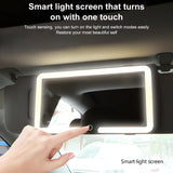 Pecham Car Visor Makeup Mirror, Rechargeable Makeup Mirror with 3 Light Modes, Touch Screen Dimmable for Truck SUV