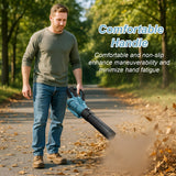 Pecham 21V Leaf Blower Cordless, Electric Cordless Leaf Blower with 2 X 2.0 Ah Battery, 26000RPM Electric Blower for Lawn Care, Patio, Garden Cleaning