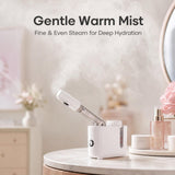 IBTORO Portable Facial Steamer, Nano Ionic Face Steamer with 360° Rotatable Sprayer, Warm Mist for Home Skincare