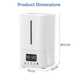 INSMART Cool & Warm Mist Humidifier for Bedroom,Top Fill 5L Smart Supersized Humidifier with Remote,Support App Connectivity,1-12h Timed,3-Speed Adjustment for Home Office Nursery