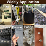 Pecham Heavy Duty Grommet Tool Kit, 300Pcs 3/8 Inch 10mm Grommets, Handheld Grommet Eyelet Pliers Kit with Grommets in Gold and Silver for DIY Tarp Ring Repair and Installation