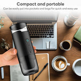 INSMART Portable Espresso Maker,Espresso Machine with 2000mAh Battery,Self-Heating Mini Coffee Machine for Camping Travel Office Home,15Bar,Ideal for Car, Office,Capsule Dual-Use