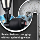 INSMART Air Toilet Plunger,High-Pressure Air Drain Blaster (4.4lbs Force) with 4 Nozzles,Real-Time Pressure Gauge,Unclog Toilets,Sinks,Showers Fast