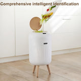 INSMART 3.2 Gallon Motion Sensor Trash Can, Automatic Odor-Proof Bathroom & Kitchen Wastebasket with Waterproof Lid,Silent Close,White Garbage Bin for Home Office