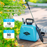 INSMART 1.35 Gal Battery Powered Sprayer, USB Rechargeable Handle, 3 Adjustable Nozzles & Shoulder Strap, Portable Electric Garden Sprayer for Lawn,Plants & Cleaning