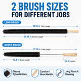 IBTORO Dryer Vent Cleaner Kit, Universal Vacuum Hose Adapter with Flexible Brush, Multi-Scenario Home Duct Cleaning Set
