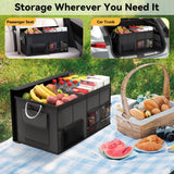 Pecham Car Trunk Organizer with 72L Large Capacity & Shoes Compartment, Collapsible Trunk Storage Organizer for Suv/Jeep/Sedan, Waterproof Car Accessories for Women & Men