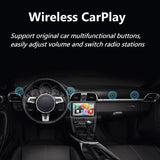 Pecham Wireless CarPlay Screen, 9" FHD Touchscreen Car Audio Receiver, Portable Car Stereo Apple CarPlay Dash Mount & Android Auto with Bluetooth Handsfree, Siri/Fm for Car, Trucks, SUV