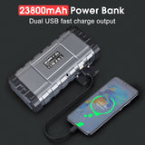 Pecham Car Jump Starter with Air Compressor, 3000A Battery Jump Starter(8.0L Gas/8.0L Diesel) with 150PSI Booster Function, 12V Battery Jump Pack with LED Screen, 3 Modes Flashlight