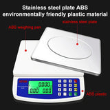 INSMART Food Scale,30KG Large Digital Kitchen Scale,Plug-in and Battery Modes,for Cooking Baking,Silver