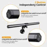INSMART Monitor Light Bar,Eye-Care Dual Light Computer Light Bar,3 Color Temperature Adjustable Brightness Screen Light Bar,15 RGB Backlight for Home Office Gaming