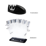 INSMART 17 Piece Kitchen Knife Set,Knife Set with Sharpener,Teflon Non-Stick Coating Kitchen Cutlery,No Rust,Super Sharp,Include Chef,Bread,Steak,Knives