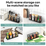 INSMART Utensil Holder for Kitchen Counter,Extra Large Metal Cooking Utensil Organizer with 4 Compartments & Metal Base for Spoons, Spatulas,and Cooking Tools（Black）