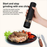 INSMART Electric Salt and Pepper Grinder Set,2 PCS Adjustable Coarseness Mill Grinders for Kitchen Camping BBQ,USB Rechargeable,Black