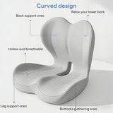 IBTORO Seat Cushion with Lumbar Support, Memory Foam Cushion with Non-Slip Pad for Office, Car, Home and Travel