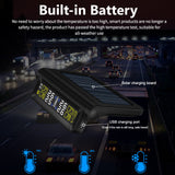 Pecham TPMS Tire Pressure Monitoring System, Universal Solar Power Car Tire Pressure Monitor System with 4 External Sensors, LCD Display, Multiple Alarms