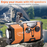 NOAA Weather Radio, Pecham FM AM SW Emergency Solar Hand Crank Radio, Portable Emergency Radio with 2000mAh Power Bank, SOS Alarm, LED Flashlight for Camping, Hiking, Traveling