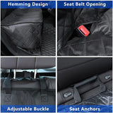 Pecham Pet Dog Car Seat Cover for Back Seat, Waterproof Back Seat Covers with Safety Straps, Universal Non-Slip Protector Cover for Small & Large Dogs, Cars, Trucks, SUVs