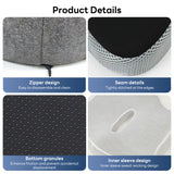 INSMART Booster Seat Cushion,Pressure Relief Seat Cushion for Long Sitting Hours on Office Home Chair, Car, Wheelchair,for Tailbone & Back Pain Relief,Black Gray