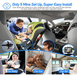 PECHAM Baby Car Camera, 4.3" HD Display Baby Car Back Seat Mirror with Night Vision, 150° Wide Angle