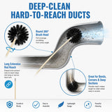 IBTORO Dryer Vent Cleaner Kit, Universal Vacuum Hose Adapter with Flexible Brush, Multi-Scenario Home Duct Cleaning Set