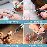 INSMART Electric Engraving Pen, Cordless Rotary Tool Kit, 3-Speed Adjustment, USB Rechargeable, DIY Engraver Pen for Sanding, Polishing, Drilling, Carving & Gifts