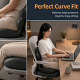 IBTORO Ergonomic Seat Cushion with Lumbar Support, Memory Foam Cushion for Office and Car Chair, Black