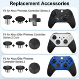 Pecham 17-in-1 Thumbsticks Paddles Accessories Fit for Xbox One Elite Series 2/Elite Series 2 Core Controller, Replacement Parts for Elite Series 2 Core Wireless Controller - Black
