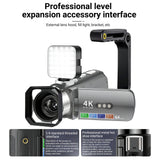 INSMART 4K Camcorder, 64MP UHD Video Camera, 28X Zoom Vlogging Camera with 3" Flip Screen, Built-in Microphone & 32GB SD Card, Digital Video Camera for Youtube & Family Recording